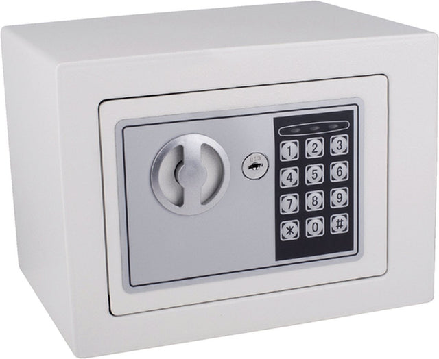 Mini sejf elektroniczny Pavo 230x170x170mm biały