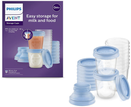 Philips avent kubki do przechowywania żywności dla niemowląt - 180 ml - 5 sztuk - scf619 05