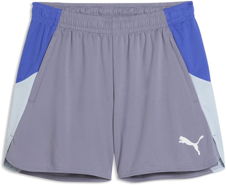 Damskie spodnie sportowe Puma Individual Blaze Shorts - szare niebo-biało-królewski szafir
