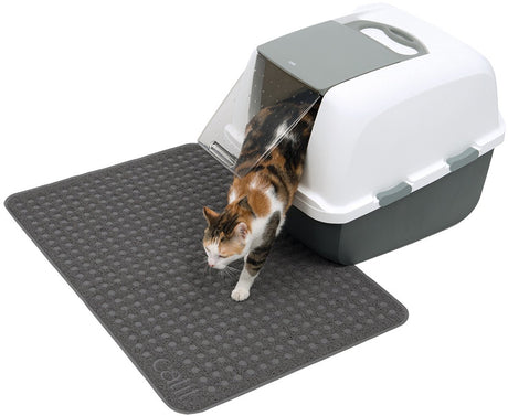 Mata do kuwety Catit cat it szara - wygodna mata antypoślizgowa do zbierania żwirku dla kota - dostępna w rozmiarach S i L - 90x60cm