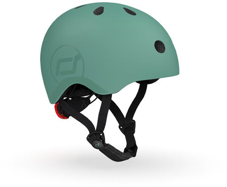 Kask na hulajnogę – kask dziecięcy – s 51-55 cm – tylne światło LED – zapięcie na magnes – regulowany – las