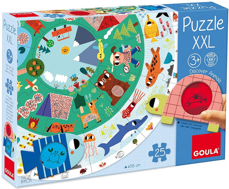 Jumbo goula puzzle xxl odkryj zwierzęta - 25 sztuk.