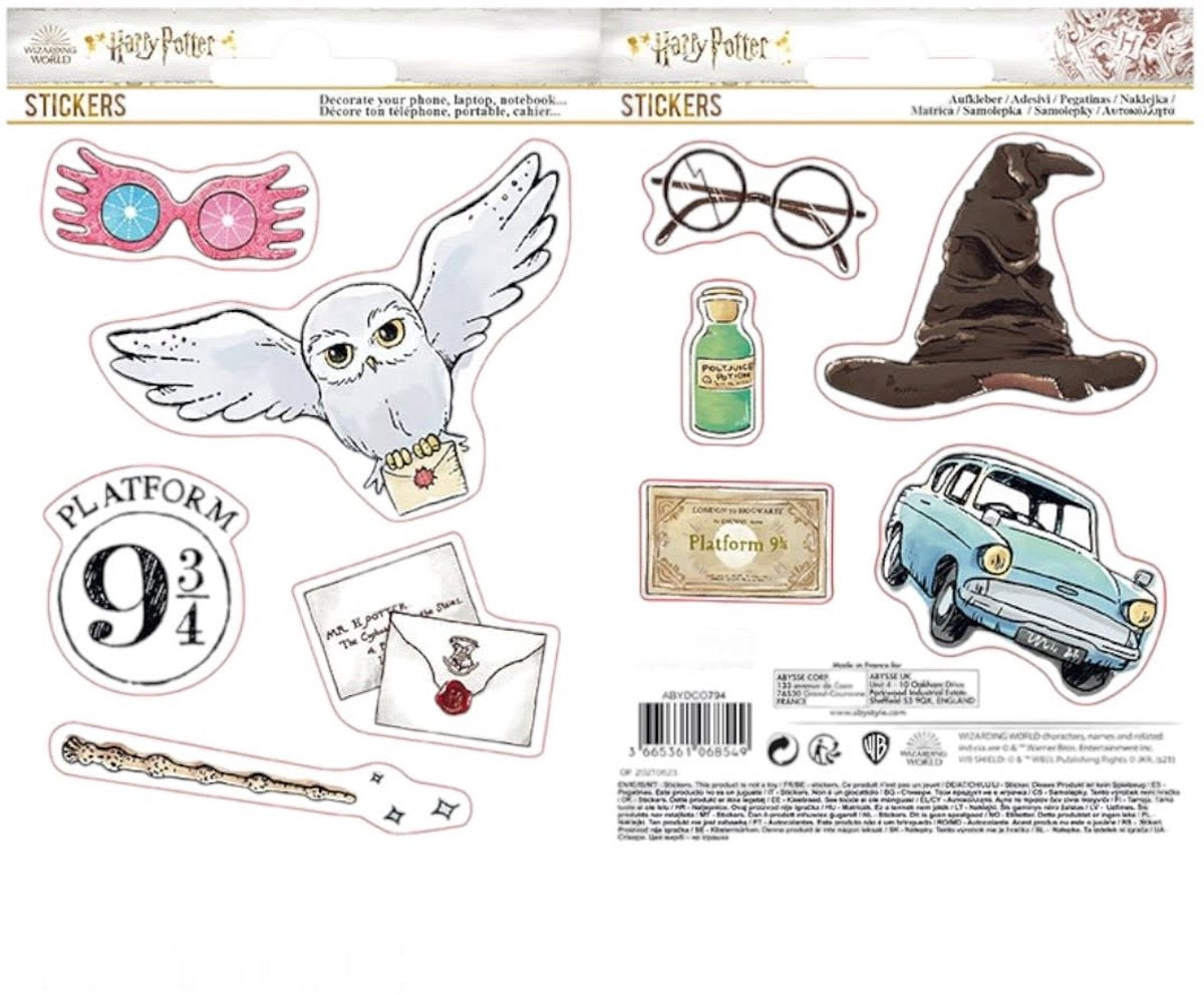 Niebrandowany sans marque harry potter - magiczne przedmioty - zestaw 2 tablic lub naklejek