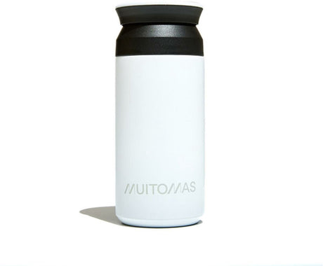 Butelka termiczna Muitomas - podwójnie izolowana wyściółka - 350ml - 12 godzin gorących lub 24 godzin zimnych napojów - biała