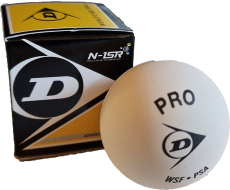 Dunlop pro squashbal - white - doos