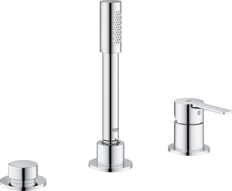 Grohe linaere new bateria wannowa - część montowana na powierzchni - zestaw trzyotworowy na rant wanny - chrom