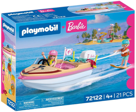Playmobil barbie avonturenboot speelgoedset met ken en accessoires.