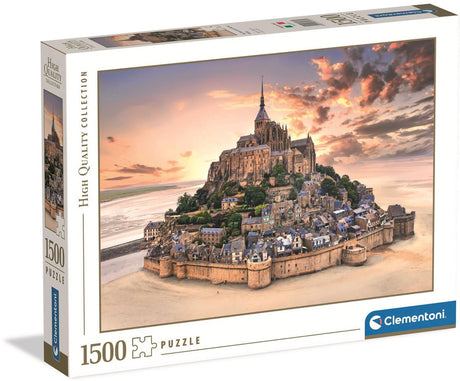 Clementoni - puzzle - 1500 elementów - powstanie Mont Saint-Michel - puzzle dla dorosłych - kolekcja wysokiej jakości