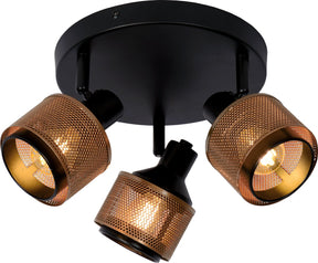 Lucide rafa - plafondspot (plafondlamp) - ø 35 cm - 3xe14 - zwart