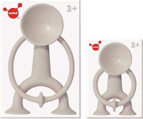 Figurka Moluk boogi junior - beżowa - wys. 7,5 cm - z przyssawkami do dowolnej gładkiej powierzchni - 3 lata
