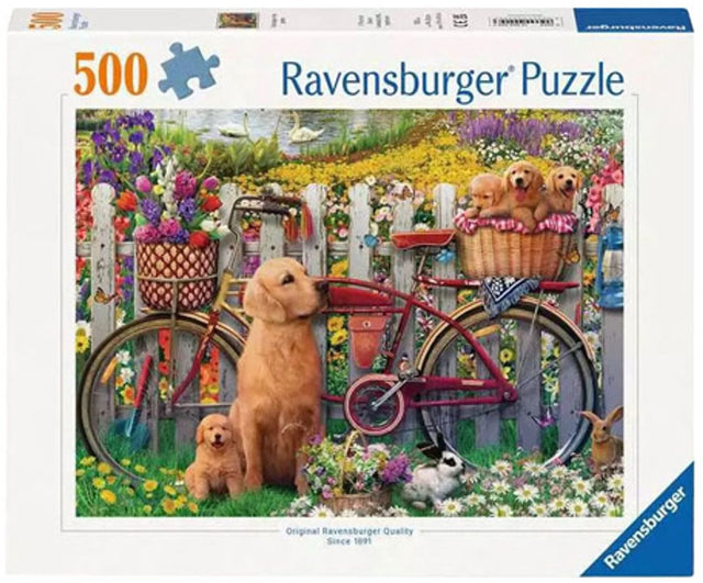 Puzzle Ravensburger ogród dla psa - układanka 500 elementów zwierzęta.