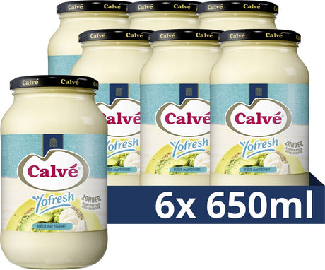 Słoik na majonez Calvé - yofresh - 6 x 650 ml - opakowanie ekonomiczne