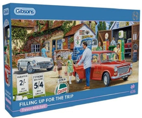 Gibsons - tankowanie na podróż (autor: trevor mitchell) - 636 elementów 69×32cm (szer.×wys.) - układanka panoramiczna