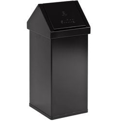 Kosz na śmieci Dutchdesign 31004744 aluminium malowane proszkowo na kolor czarny
