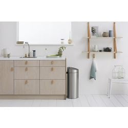 Kosz na śmieci Brabantia Touch Bin - 40 litrów - stal matowa, odporna na odciski palców