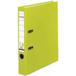 Ordner falken a4 50 mm karton, pp (polipropylen) neonowy zielony 2-ringowy 23001080f