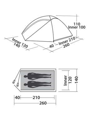 Easy Camp Meteor 200 namiot - zielony