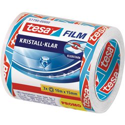 Tesa 57790-00000-01 folia krystalicznie czysta, przezroczysta (dł. x szer.) 10 m x 15 mm 3 szt.)