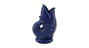Vase fish porcelain 16.5x11x25.8cm blue