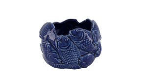 Planter fish porcelain 17.5x17.3x12.3cm blue