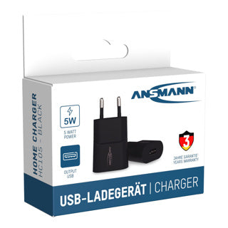 Blok ładowarki do telefonu Ansmann USB-A czarny | 4 sztuki