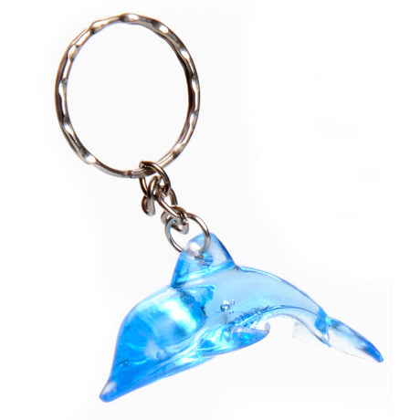 Brelok delfin, przezroczysty niebieski