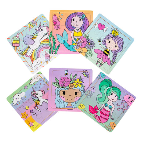 Drewniane puzzle Duckiez (księżniczka, jednorożec lub syrenka)