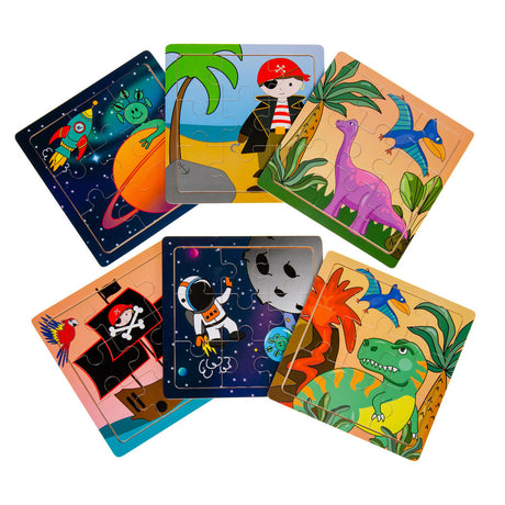 Puzzle drewniane Duckiez (kosmos, pirat lub dinozaur)