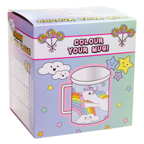 Duckiez pokoloruj swój własny kubek jednorożec 10 cm | 36 sztuk