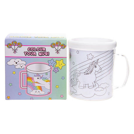 Duckiez pokoloruj swój własny kubek jednorożec 10 cm | 36 sztuk