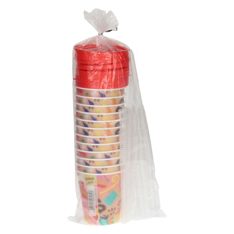 Kubek Duckiez z pokrywką i słomką Sinterklaas, 12 szt.