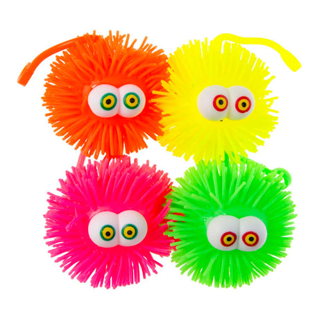 Puchowa piłka Duckiez z oczkami, 10cm