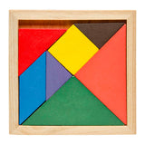 Drewniane puzzle typu tangram Duckiez, 7 elementów.