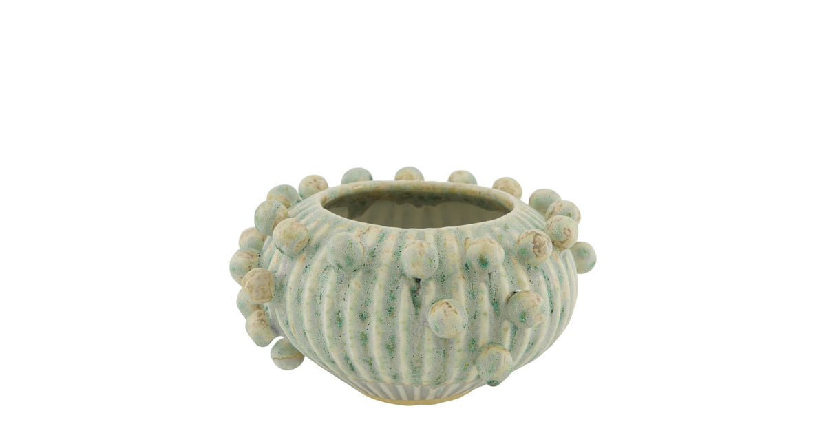 Vase ceramic 21x21x12cm green multi