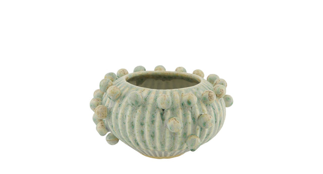 Vase ceramic 21x21x12cm green multi