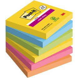 Karteczki samoprzylepne Post-it Super Sticky Notes post-it 654-sscarn-p4+2 niebieski, żółty, zielony, pomarańczowy różowy
