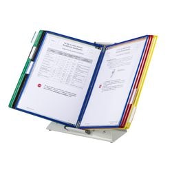 Stojak stołowy Tarifold, 10 tablic informacyjnych, 5 przystawek, 4 wtyczki