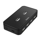 Hama Hub USB z zasilaczem 200123 7 portów czarny