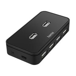 Hama Hub USB z zasilaczem 200123 7 portów czarny