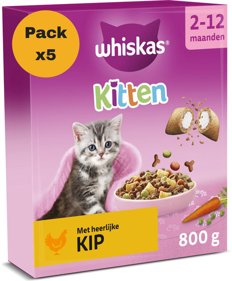 Karma dla kotów Whiskas - junior - kurczak - pudełko 5x800g