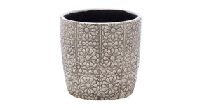 Shine flower egg off grey d11h9cm