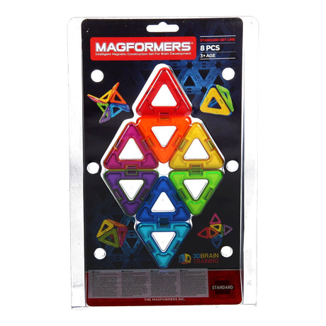 Zestaw standardowy Magformers Triangle - 8 części - magnetyczny zestaw konstrukcyjny