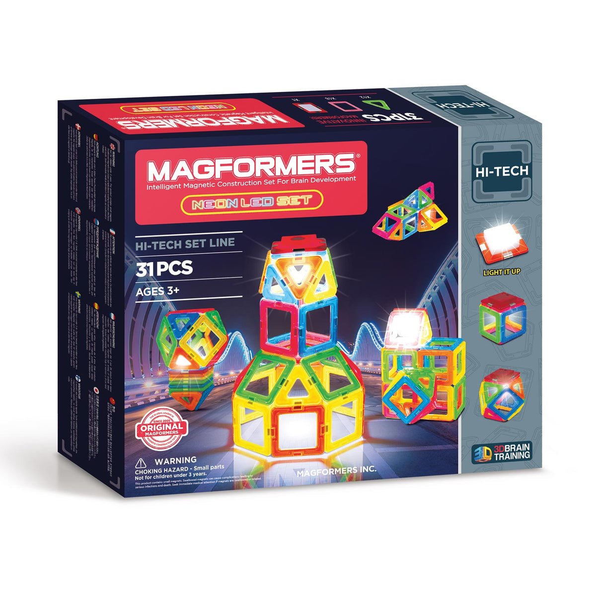 Zestaw LED Neon Magformers, 31dlg.