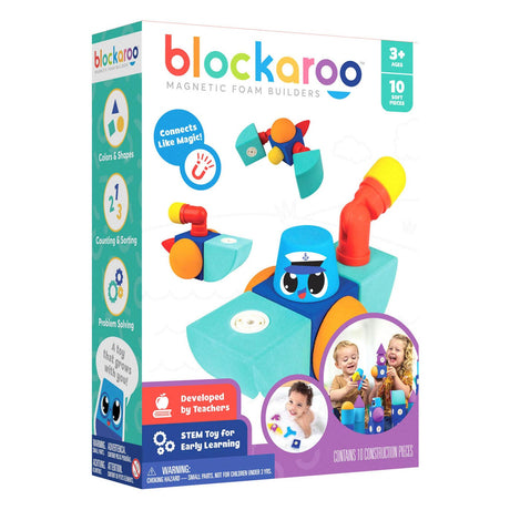 Bloki magnetyczne z pianki Blockaroo, pudełko na łódkę, 10 szt.