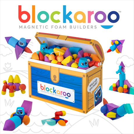 Bloki z pianki magnetycznej Blockaroo pudełko na skarby, 100 szt.