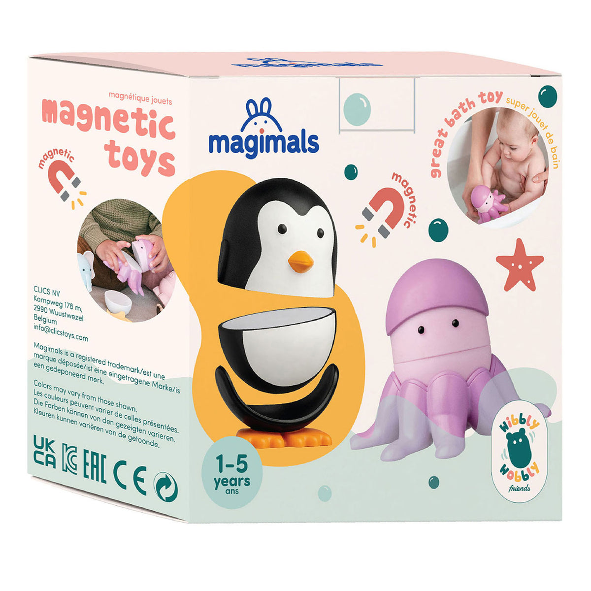 Magimale Clics, chwiejne zabawki magnetyczne Sealife