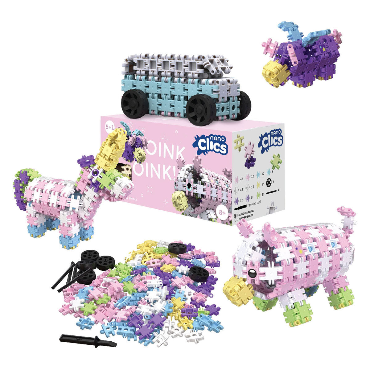 Clics nano - budowniczowie fantasy, 250 szt.