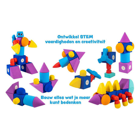 Bloki z pianki magnetycznej Blockaroo, 60 szt.