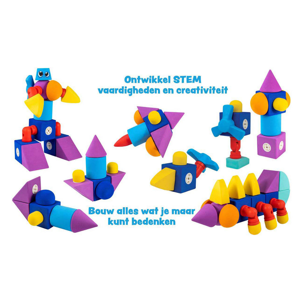 Bloki z pianki magnetycznej Blockaroo, 60 szt.