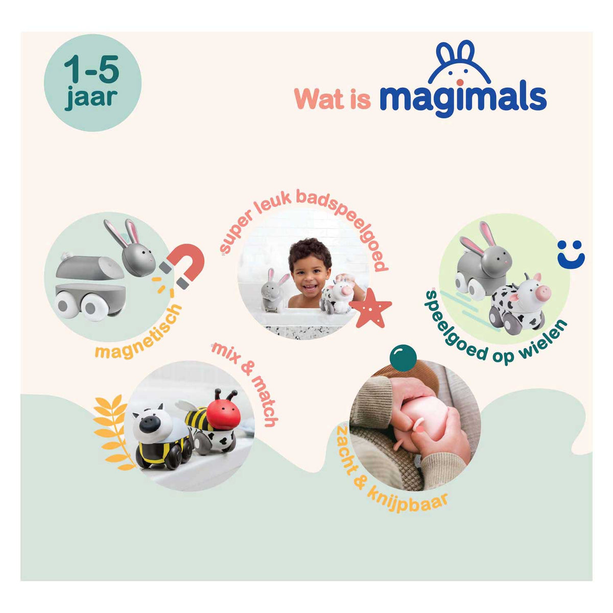 Clics magimals Farm Box na kółkach - 6 szt.